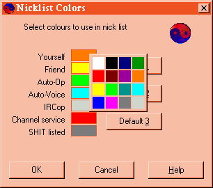 Nicklist Colors
